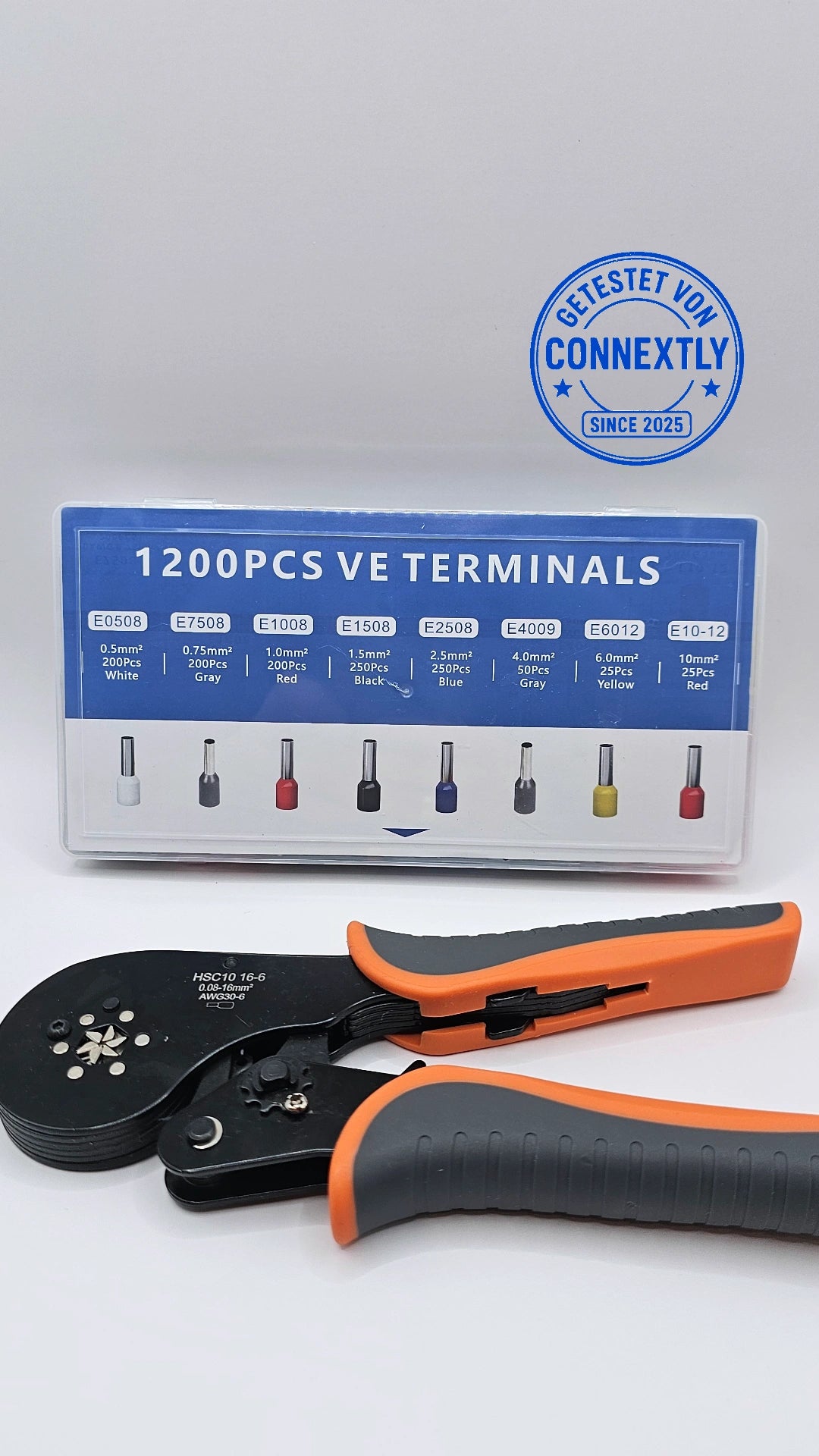 1200 teiliges HSC10 Set inkl. Presszange