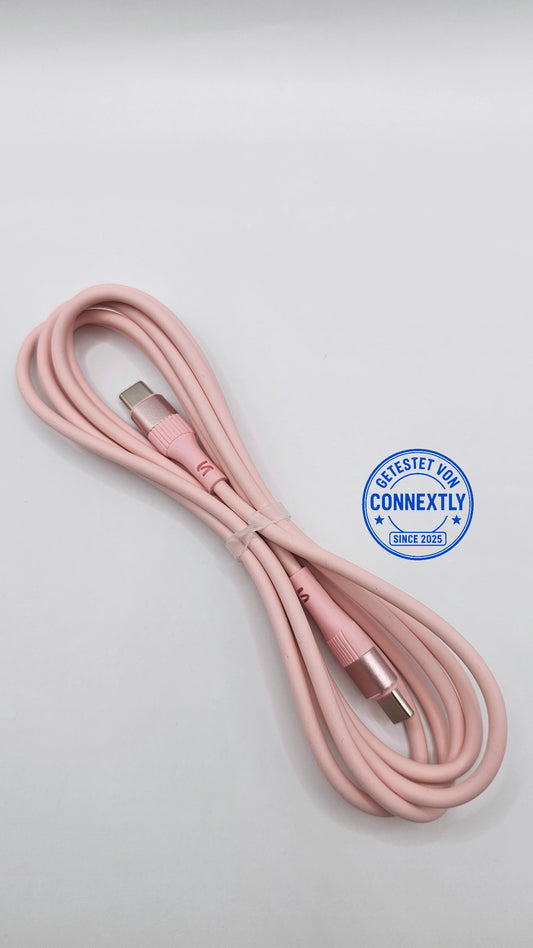 Silikon Ladekabel rosa 1.8m