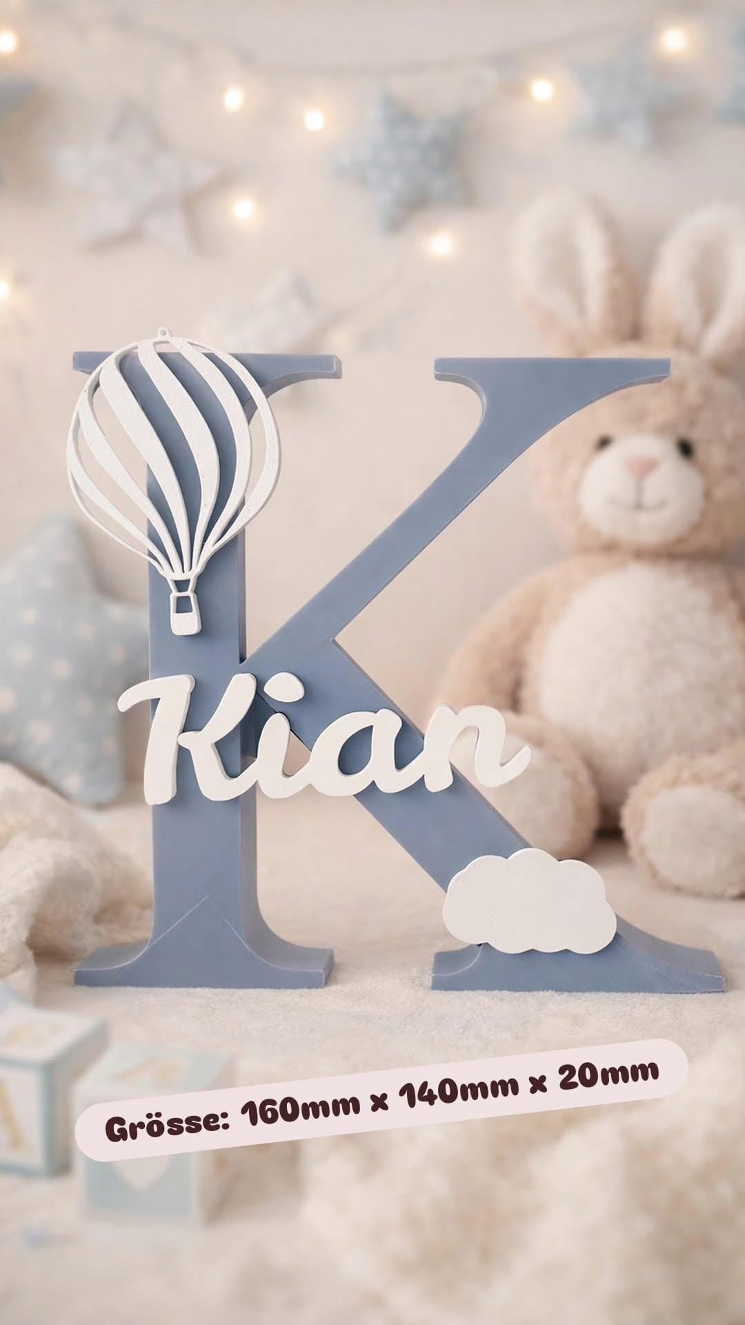 Personalisierte Buchstabe und Name